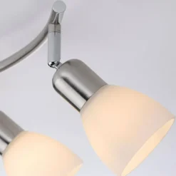 Luminaires Leuchten Direkt Plafonnier Leuchten-Direkt KARO Acier brossé, 2 lumières