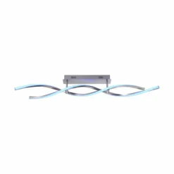 Luminaires Leuchten Direkt Plafonnier Leuchten-Direkt LOLAsmart-SWING LED Acier brossé, 2 lumières, Télécommandes, Changeur de couleurs