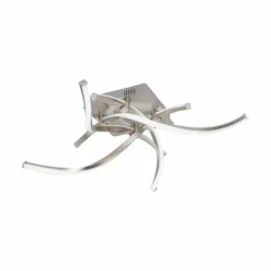 Luminaires Leuchten Direkt Plafonnier Leuchten-Direkt LOLAsmart-SWING LED Acier brossé, 4 lumières, Télécommandes, Changeur de couleurs