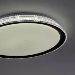 Luminaires Leuchten Direkt Plafonnier Leuchten-Direkt LOLAsmart-KARI LED Argenté, 1 lumière, Télécommandes, Changeur de couleurs