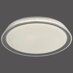 Luminaires Leuchten Direkt Plafonnier Leuchten-Direkt LOLAsmart-KARI LED Argenté, 1 lumière, Télécommandes, Changeur de couleurs