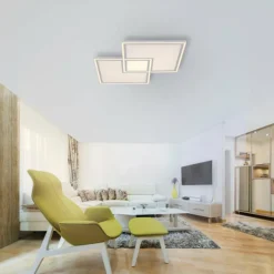 Luminaires Leuchten Direkt Plafonnier Leuchten-Direkt EDGING LED Blanc, 1 lumière, Télécommandes* Éclairage Led