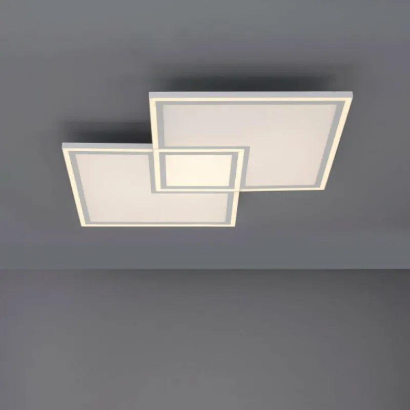 Luminaires Leuchten Direkt Plafonnier Leuchten-Direkt EDGING LED Blanc, 1 lumière, Télécommandes* Éclairage Led