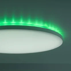 Luminaires Leuchten Direkt Plafonnier Leuchten-Direkt GUSTAV LED Blanc, 1 lumière, Télécommandes, Changeur de couleurs* Éclairage Led