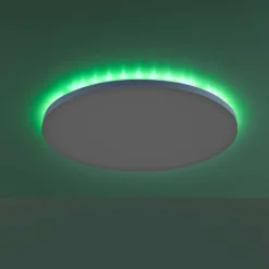 Luminaires Leuchten Direkt Plafonnier Leuchten-Direkt GUSTAV LED Blanc, 1 lumière, Télécommandes, Changeur de couleurs* Éclairage Led