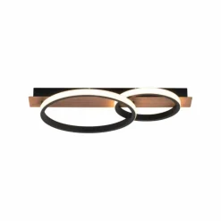 Lampes En Bois-Luminaires Leuchten Direkt Plafonnier Leuchten-Direkt Trooper LED Couleur bois, Noir, 1 lumière