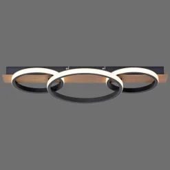 Lampes En Bois-Luminaires Leuchten Direkt Plafonnier Leuchten-Direkt Trooper LED Couleur bois, Noir, 1 lumière