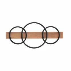 Lampes En Bois-Luminaires Leuchten Direkt Plafonnier Leuchten-Direkt Trooper LED Couleur bois, Noir, 1 lumière