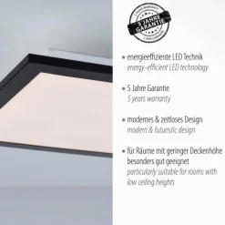 Luminaires Leuchten Direkt Plafonnier Leuchten-Direkt FLAT LED Noir, 1 lumière* Éclairage Led