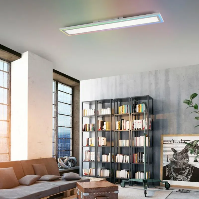 Luminaires Leuchten Direkt Plafonnier Leuchten-Direkt EDGING LED Blanc, 1 lumière, Télécommandes* Éclairage Led