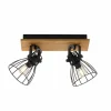 Lampes En Bois-Luminaires Leuchten Direkt Plafonnier Leuchten-Direkt TARO Noir, 2 lumières