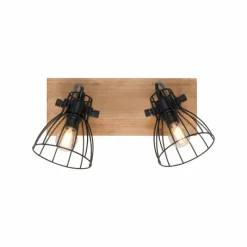 Lampes En Bois-Luminaires Leuchten Direkt Plafonnier Leuchten-Direkt TARO Noir, 2 lumières
