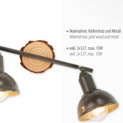 Luminaires Scandinaves-Luminaires Leuchten Direkt Plafonnier Leuchten-Direkt SWAMP Écru, 2 lumières