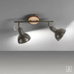 Luminaires Scandinaves-Luminaires Leuchten Direkt Plafonnier Leuchten-Direkt SWAMP Écru, 2 lumières