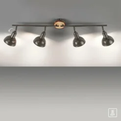 Luminaires Scandinaves-Luminaires Leuchten Direkt Plafonnier Leuchten-Direkt SWAMP Écru, 4 lumières