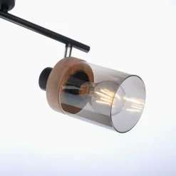 Suspension Verre Fumé-Luminaires Leuchten Direkt Plafonnier Leuchten-Direkt PASQUAL Noir, 2 lumières