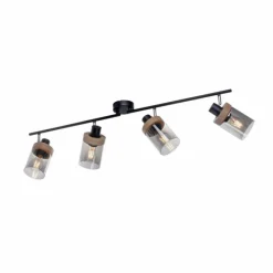 Suspension Verre Fumé-Luminaires Leuchten Direkt Plafonnier Leuchten-Direkt PASQUAL Noir, 4 lumières