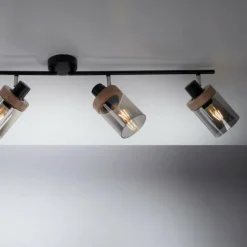 Suspension Verre Fumé-Luminaires Leuchten Direkt Plafonnier Leuchten-Direkt PASQUAL Noir, 4 lumières