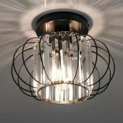 Lampes Vintages & Rétros-Luminaires Leuchten Direkt Plafonnier Leuchten-Direkt SCULA Noir, 1 lumière