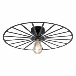 Lampes Vintages & Rétros-Luminaires Leuchten Direkt Plafonnier Leuchten-Direkt SPIKE Noir, 1 lumière