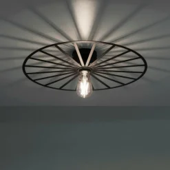 Lampes Vintages & Rétros-Luminaires Leuchten Direkt Plafonnier Leuchten-Direkt SPIKE Noir, 1 lumière