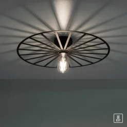 Lampes Vintages & Rétros-Luminaires Leuchten Direkt Plafonnier Leuchten-Direkt SPIKE Noir, 1 lumière