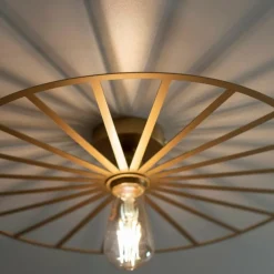 Lampes Vintages & Rétros-Luminaires Leuchten Direkt Plafonnier Leuchten-Direkt SPIKE Laiton, 1 lumière