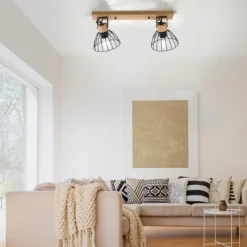 Lampes Vintages & Rétros-Luminaires Leuchten Direkt Plafonnier Leuchten-Direkt LAMI Écru, 2 lumières