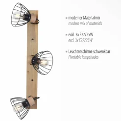 Lampes Vintages & Rétros-Luminaires Leuchten Direkt Plafonnier Leuchten-Direkt LAMI Écru, 3 lumières