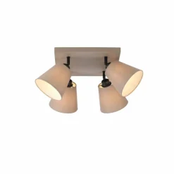 Lampes En Tissu-Luminaires Leuchten Direkt Plafonnier Leuchten-Direkt RIALA Taupe, 4 lumières