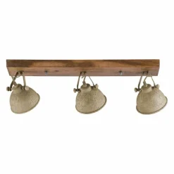 Lampes En Bois-Luminaires Leuchten Direkt Plafonnier Leuchten-Direkt SAMIA Bois foncé, 3 lumières