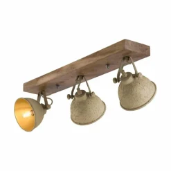 Lampes En Bois-Luminaires Leuchten Direkt Plafonnier Leuchten-Direkt SAMIA Bois foncé, 3 lumières