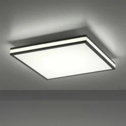 Luminaires Leuchten Direkt Plafonnier Leuchten-Direkt MARIO BLACK LED Noir, 1 lumière, Télécommandes, Changeur de couleurs* Éclairage Led