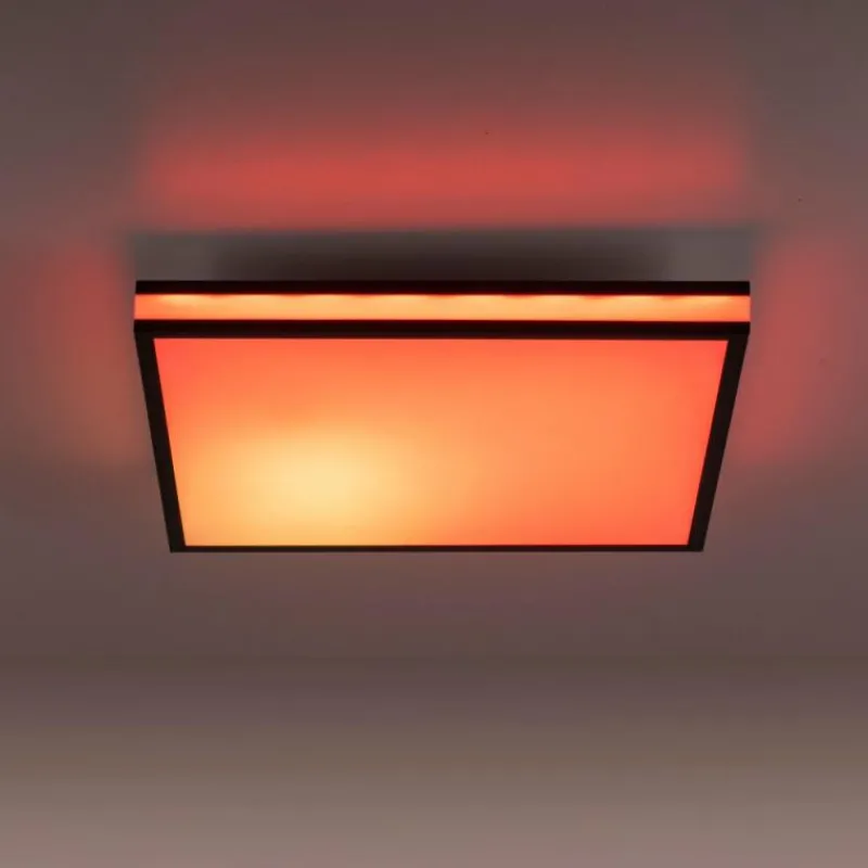 Luminaires Leuchten Direkt Plafonnier Leuchten-Direkt MARIO BLACK LED Noir, 1 lumière, Télécommandes, Changeur de couleurs* Éclairage Led