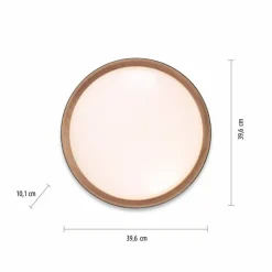 Lampes En Bois-Luminaires Leuchten Direkt Plafonnier Leuchten-Direkt EMILIA LED Écru, Noir, 1 lumière