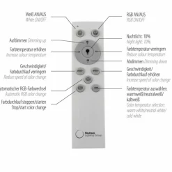 Luminaires Leuchten Direkt Plafonnier Leuchten-Direkt FELIX60 LED Acier brossé, 2 lumières, Télécommandes, Changeur de couleurs* Éclairage Led