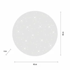 Luminaires Leuchten Direkt Plafonnier Leuchten-Direkt SPARKLE LED Blanc, 1 lumière, Télécommandes* Éclairage Led