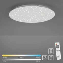 Luminaires Leuchten Direkt Plafonnier Leuchten-Direkt SPARKLE LED Blanc, 1 lumière, Télécommandes* Éclairage Led