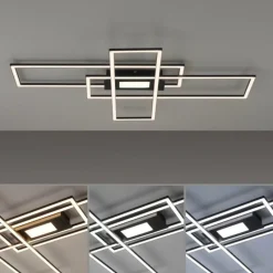 Luminaires Leuchten Direkt Plafonnier Leuchten-Direkt ASMIN LED Noir, 1 lumière, Télécommandes* Éclairage Led