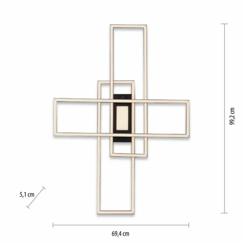 Luminaires Leuchten Direkt Plafonnier Leuchten-Direkt ASMIN LED Noir, 1 lumière, Télécommandes* Éclairage Led
