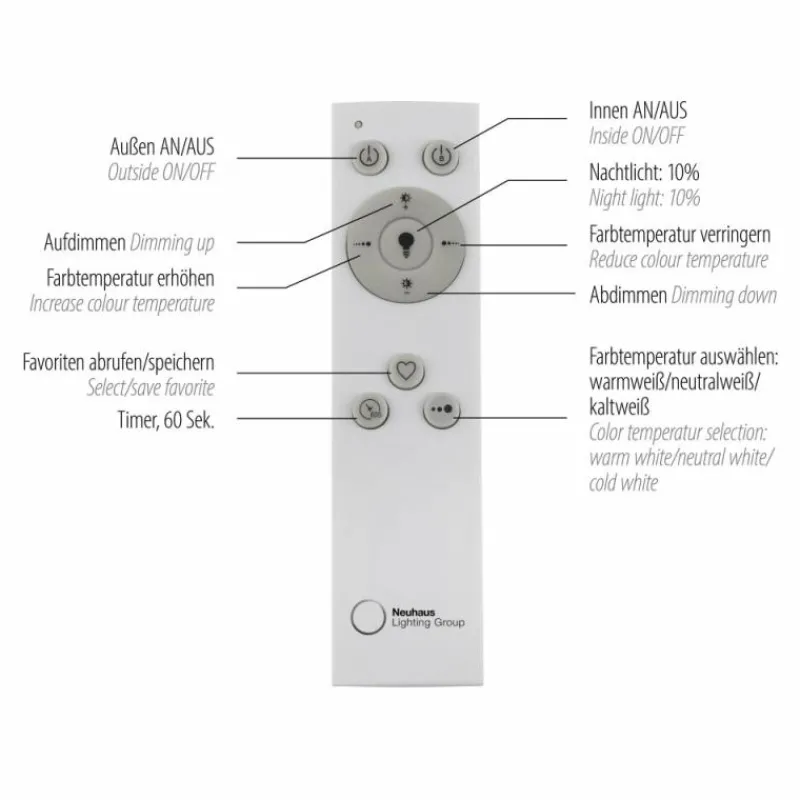 Luminaires Leuchten Direkt Plafonnier Leuchten-Direkt ASMIN LED Acier brossé, 1 lumière, Télécommandes* Éclairage Led
