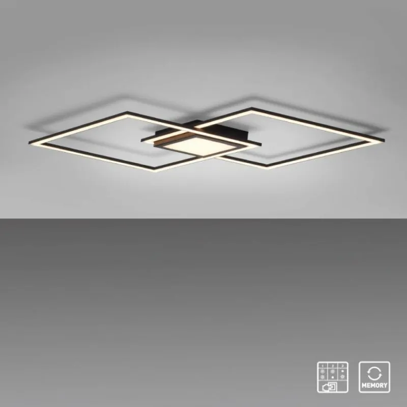 Luminaires Leuchten Direkt Plafonnier Leuchten-Direkt ASMIN LED Noir, 1 lumière* Éclairage Led