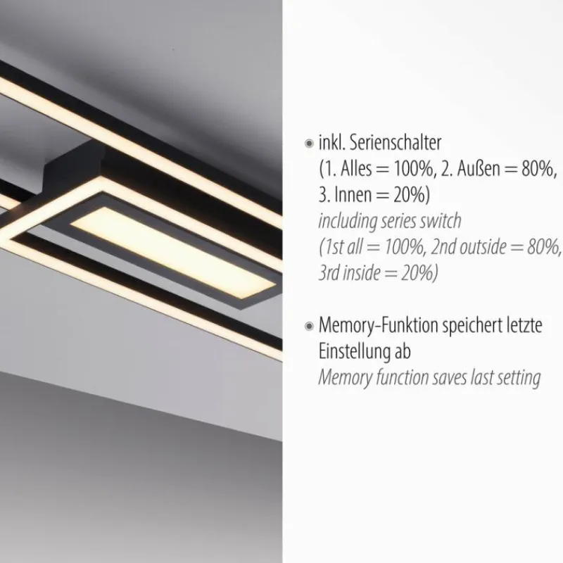 Luminaires Leuchten Direkt Plafonnier Leuchten-Direkt ASMIN LED Noir, 1 lumière* Éclairage Led