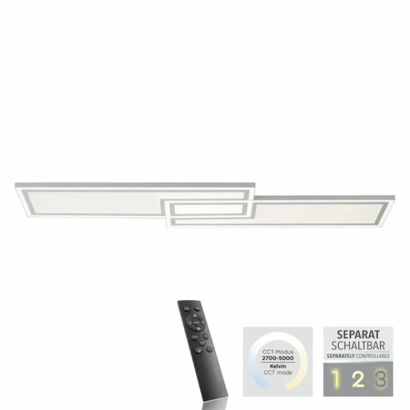 Luminaires Leuchten Direkt Plafonnier Leuchten-Direkt EDGING LED Blanc, 1 lumière, Télécommandes* Éclairage Led