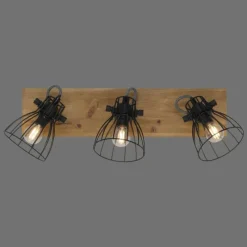 Lampes Vintages & Rétros-Luminaires Leuchten Direkt Plafonnier Leuchten-Direkt TARO Écru, Noir, 3 lumières