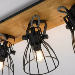 Lampes Vintages & Rétros-Luminaires Leuchten Direkt Plafonnier Leuchten-Direkt TARO Écru, Noir, 3 lumières