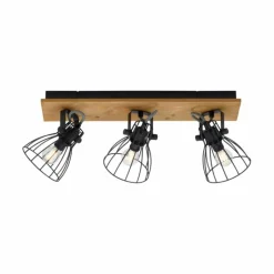 Lampes Vintages & Rétros-Luminaires Leuchten Direkt Plafonnier Leuchten-Direkt TARO Écru, Noir, 3 lumières