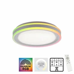 Luminaires Leuchten Direkt Plafonnier Leuchten-Direkt SPHERIC LED Blanc, 2 lumières, Télécommandes, Changeur de couleurs* Éclairage Led