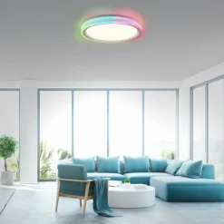 Luminaires Leuchten Direkt Plafonnier Leuchten-Direkt SPHERIC LED Blanc, 2 lumières, Télécommandes, Changeur de couleurs* Éclairage Led