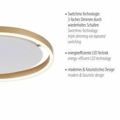 Luminaires Leuchten Direkt Plafonnier Leuchten-Direkt RITUS LED Laiton, 1 lumière* Éclairage Led